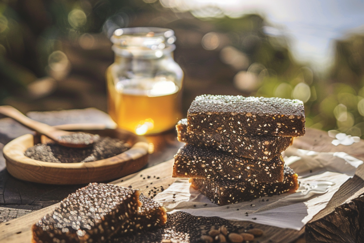 Recette de barre énergétique aux graines de chia et au miel