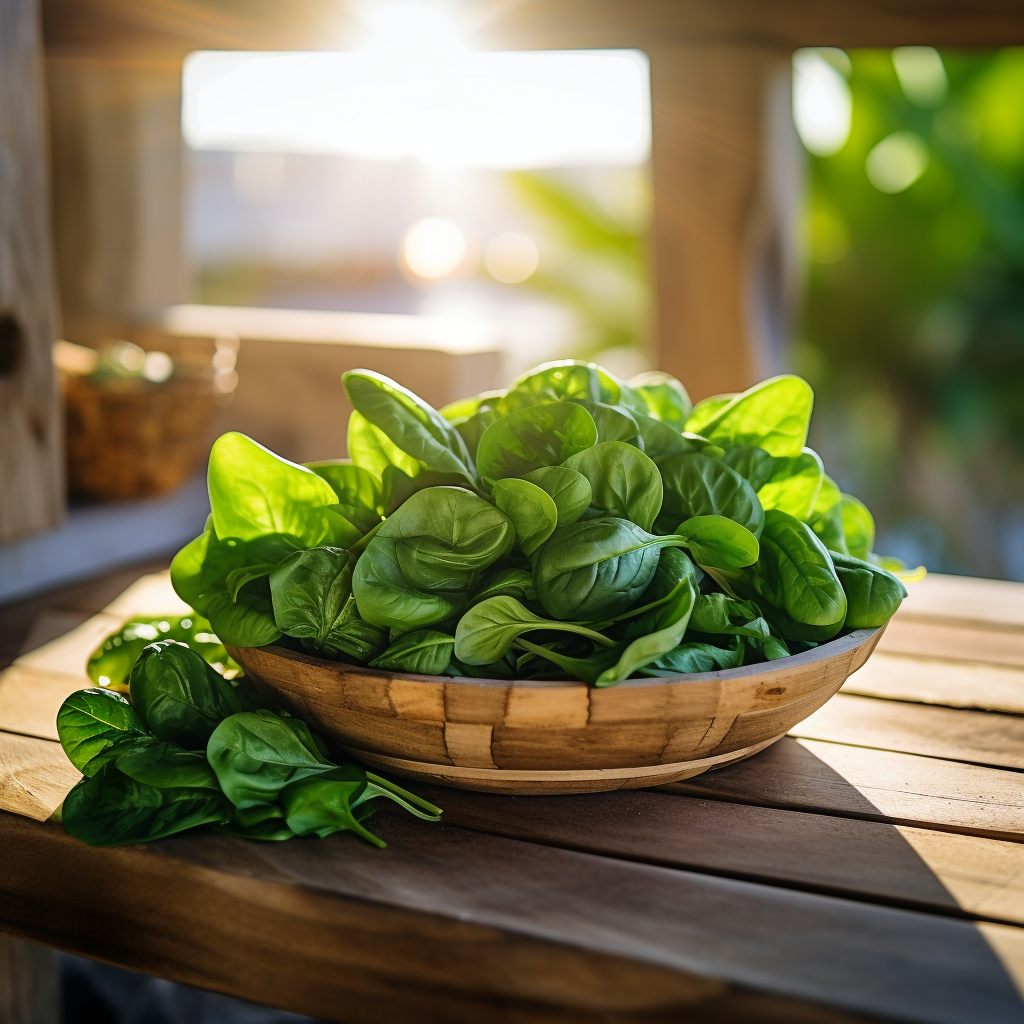 fiche ingrédient épinards- superfood - AI generated