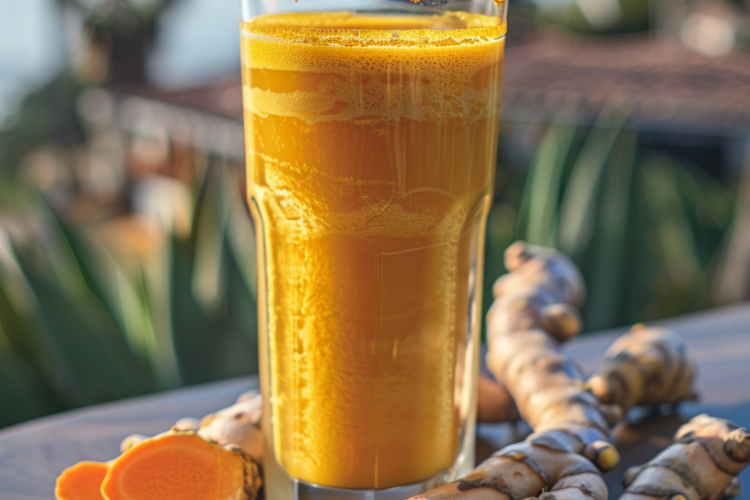 Recette de smoothie curcuma et gingembre - AI generated
