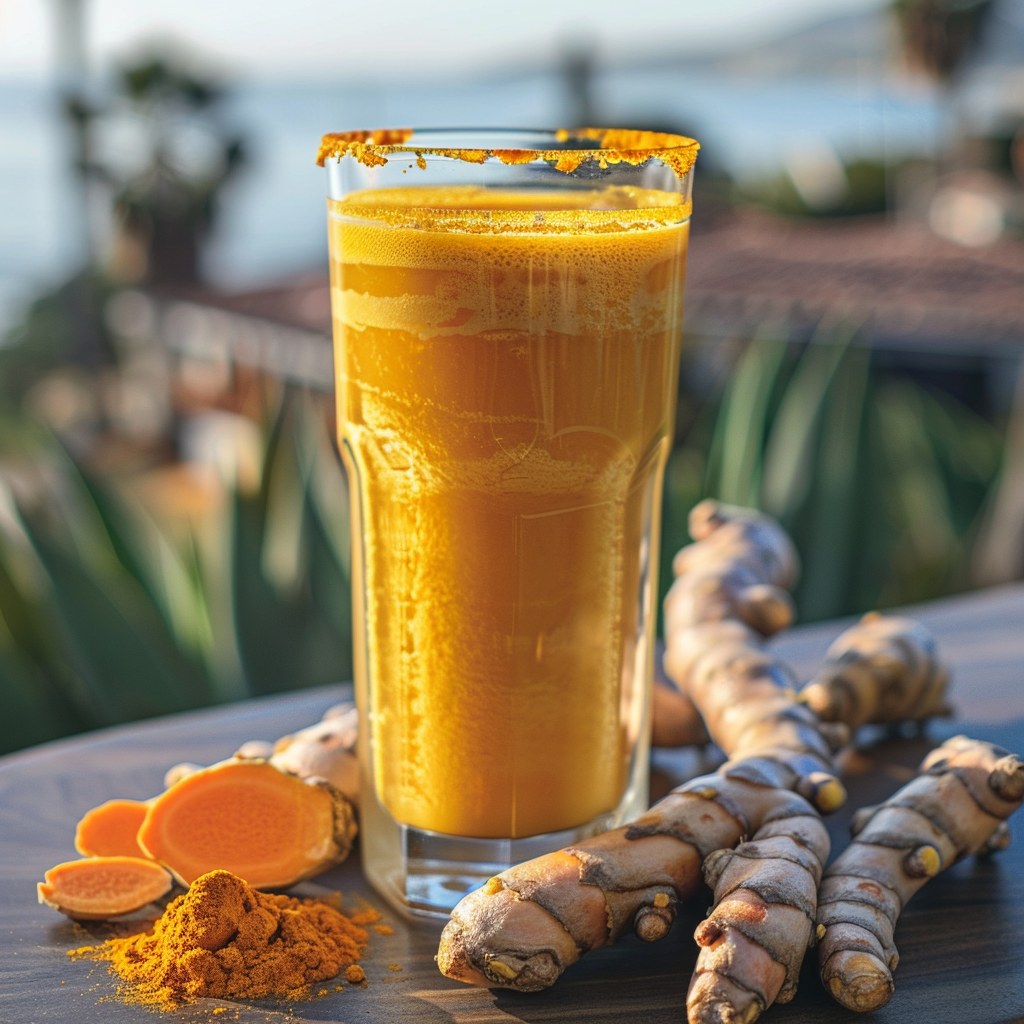 Recette de smoothie curcuma et gingembre - AI generated