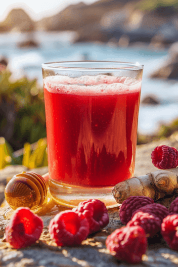 Recette du Kvas aux fruits rouges, fait maison - AI generated