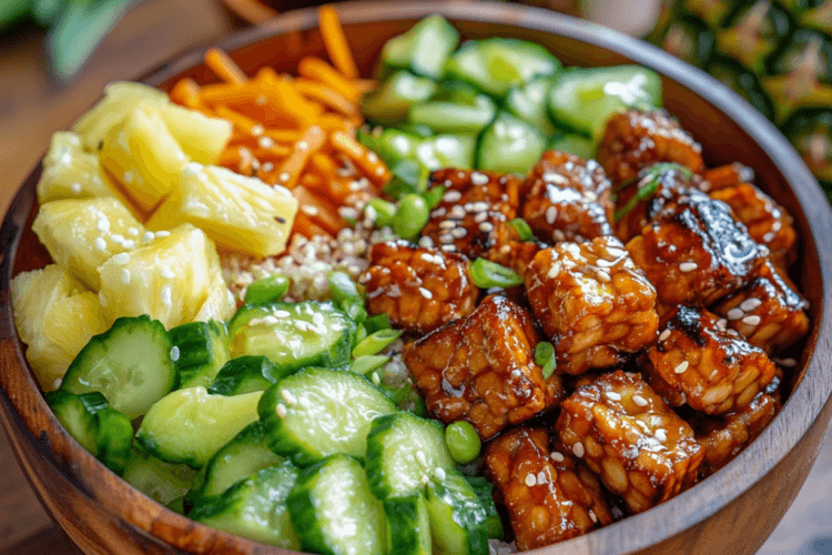 Recette de Poke Bowl aux Tempeh et Légumes Grillés