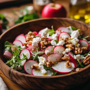 Recette de Salade de Radis, Pommes et Chèvre Frais - AI generated