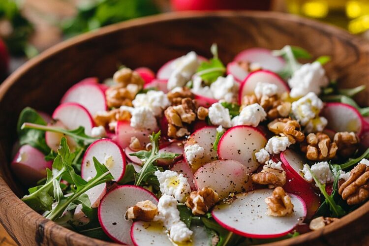 Recette de Salade de Radis, Pommes et Chèvre Frais - AI generated
