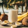 Recette de smoothie noix de coco et banane - AI generated