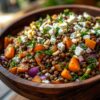 Recette de la Salade Lentilles et Légumes Rôtis - AI generated