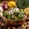 Recette de Salade aux Brocolis, Raisins et Amandes - Superfood - AI generated