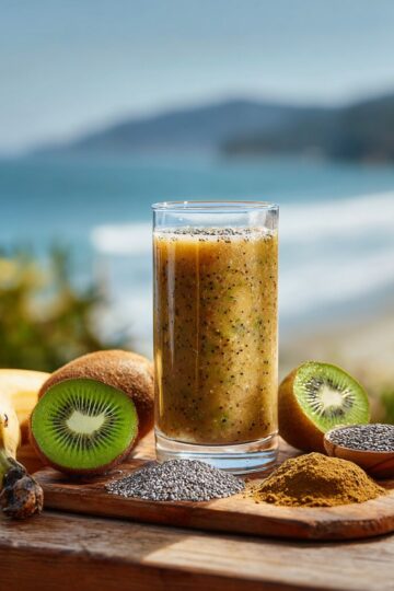 Recette de smoothie camu camu et kiwis - AI generated